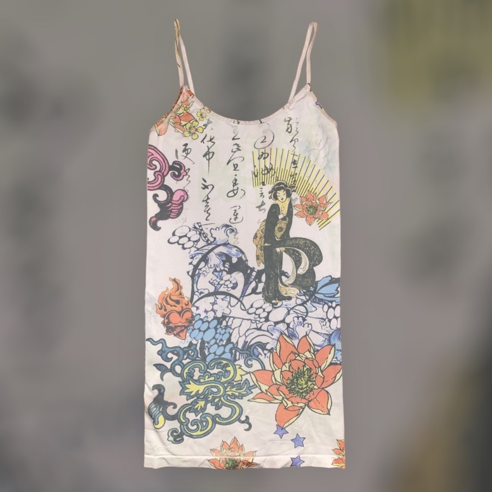 Y2K All Over Graphic Tank Top by S-Twelve Made In USA